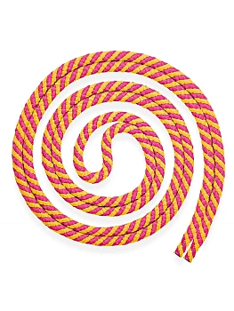 Скакалка гимнастическая Verba JUNIOR, 2,5м, розово-желтая