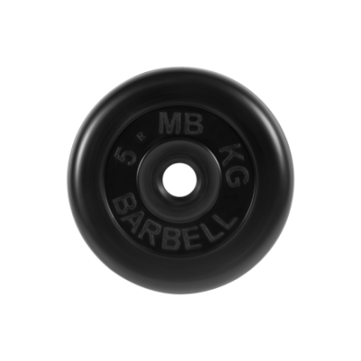 Диск обрезиненный MB Barbell "Стандарт", d=31 мм, вес 5 кг, черный в Магазине Спорт - Пермь