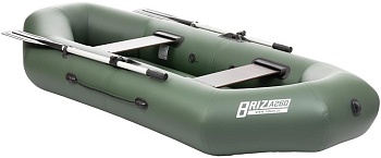 Лодка ПВХ Тонар Бриз А260 надувное дно, зеленый