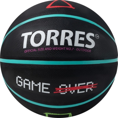 Мяч для баскетбола TORRES Game Over B023117, размер 7