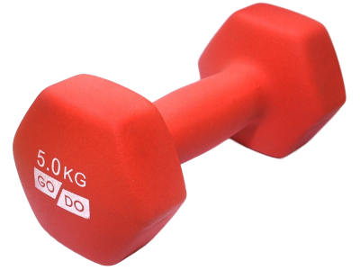 Гантель виниловая GO DO, 5 кг, красная в Магазине Спорт - Пермь