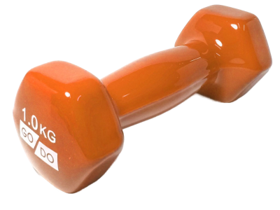 Гантель виниловая GO DO, 1кг, оранжевая в Магазине Спорт - Пермь