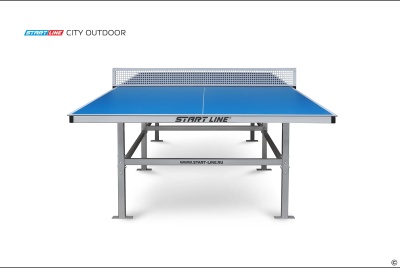 Теннисный стол антивандальный Start Line City Outdoor, всепогодный, с сеткой, синий