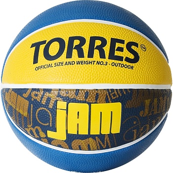 Мяч для баскетбола TORRES Jam, B02043, размер 3