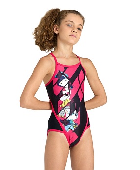 Купальник детский Arena CATS JR SUPERFLY BACK L 4682 550, black-freak rose в магазине Спорт - Пермь