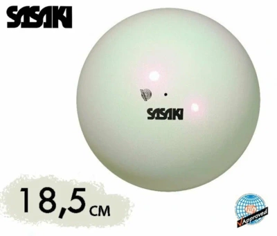 Мяч для художественной гимнастики SASAKI М-207AU-F, 18,5 см, цвет W - белый