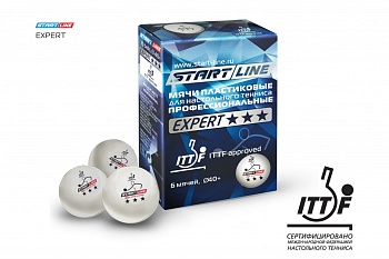 Мяч для настольного тенниса Start Line EXPERT V40+3*(ITTF), 6шт