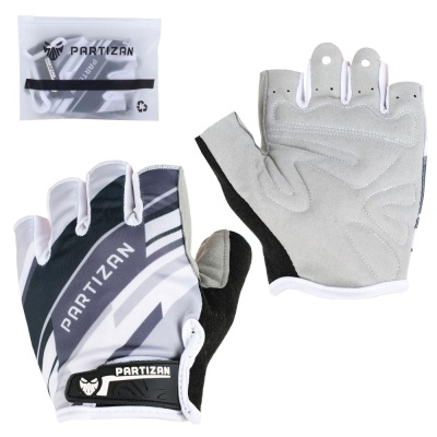 Перчатки велосипедные PARTIZAN A0035 с коротким пальцем, черные в Магазине Спорт - Пермь