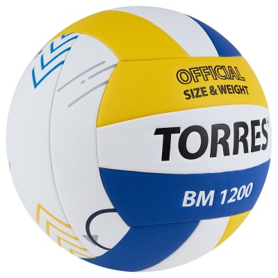 Мяч для волейбола TORRES BM1200, артикул V42335, микрофибра, размер 5
