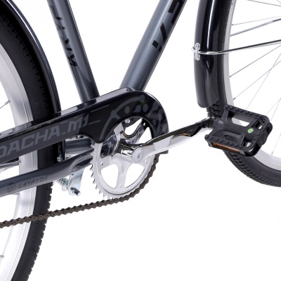 Велосипед городской Krypton DACHA, 28", 1 скорость, (рама 19), цвет серый металлик в Магазине Спорт - Пермь