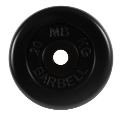 Диск обрезиненный MB Barbell "Стандарт", d=51мм, 20кг, черный в Магазине Спорт - Пермь