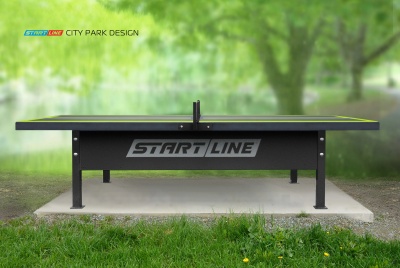 Теннисный стол антивандальный Start Line City Park Design Outdoor, всепогодный, цвет графит/черный