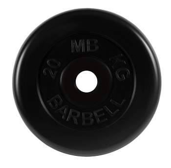 Диск обрезиненный MB Barbell "Стандарт", d=51мм, 20кг, черный в Магазине Спорт - Пермь