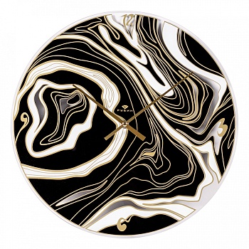 Настенные часы Рубин 4041-017 из стекла d-39 см, открытая стрелка "Роспись" в магазине Спорт - Пермь