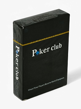 Карты пластиковые Poker Club, для игры в покер, 9×6 см,  54 шт, артикул 10747162