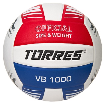 Мяч волейбольный TORRES VB 1000, микрофибра V32415, размер 5
