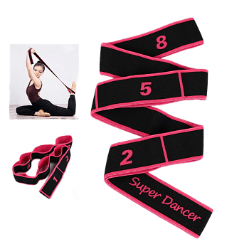 Эспандер - лента Woohooo Yoga Belt, 8 петель, розовый в Магазине Спорт - Пермь