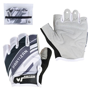 Перчатки велосипедные PARTIZAN A0035 с коротким пальцем, черные