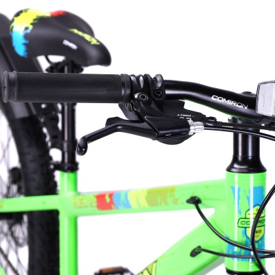 Велосипед COMIRON FLASH, 24"x3.0, (рама 13), 7 скоростей, цвет полуфэт ригид зеленый в Магазине Спорт - Пермь