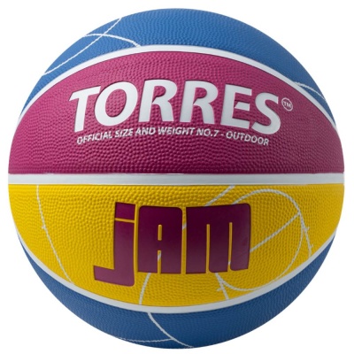 Мяч для баскетбола TORRES Jam, артикул B023127, размер 7