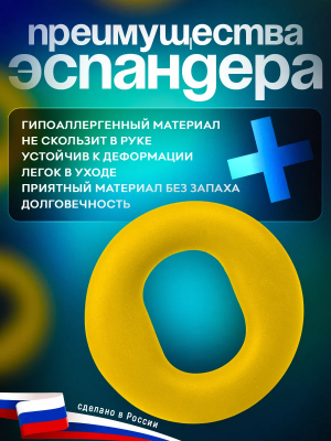 Эспандер кистевой  Fortius с двумя нагрузками 40-50 кг, цвет желтый в Магазине Спорт - Пермь