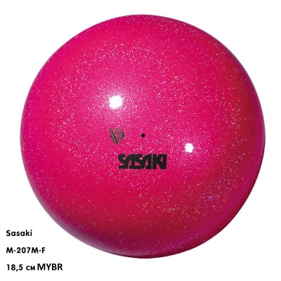 Мяч для художественной гимнастики SASAKI М-207BRM-F Meteor, 18,5 см, цвет MYBR - розовый