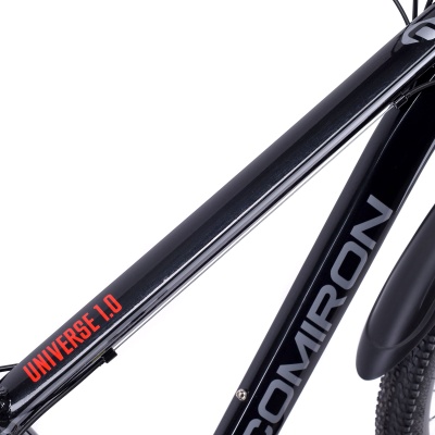 Велосипед COMIRON UNIVERSE 26", 21 скорость (рама 17), чёрный глосс серый красный в Магазине Спорт - Пермь