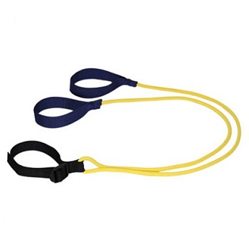 Эспандер лыжника / пловца / борца универсальный, 1,25м, 1 резинка Plastep с креплением и лямками для рук в Магазине Спорт - Пермь