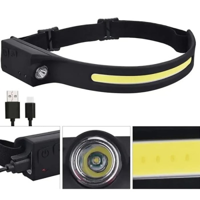 Фонарь налобный LED Огонь НТ-116/Р-G28/5808A/BL-G28, аккумуляторный