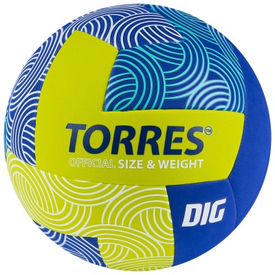 Мяч для волейбола TORRES Dig V22345, размер 5