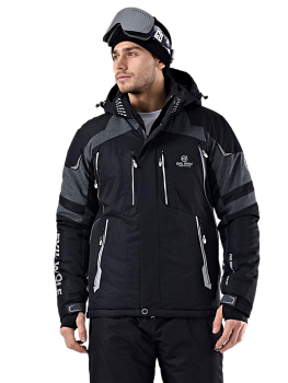 Мужская зимняя горнолыжная куртка Evil Wolf 6636, черная