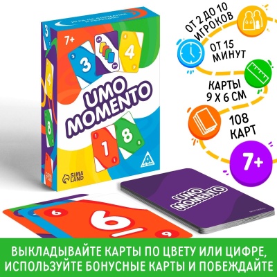 Карточная игра "UNO MOMENTO", 108 карт, 7+, артикул 5490021