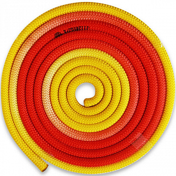 Скакалка гимнастическая PASTORELLI MULTICOLOR модель New Orleans - цвет 04263 Жёлтый-Оранжевый-Красный