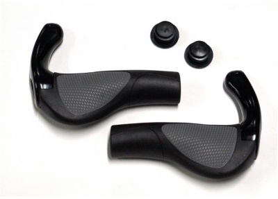 Грипсы велосипедные,130mm,XL-G62, алюминиевые замки с рогами в Магазине Спорт - Пермь