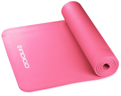Коврик для йоги и фитнеса INDIGO NBR IN104, размер 173*61*1 см, цикламеновый в Магазине Спорт - Пермь