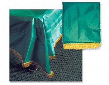 Чехол для бильярдного стола, 9-2 - зеленый, без логотипа, с бахромой)