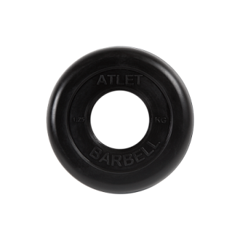 Диск обрезиненный MB Barbell "Atlet", 50 мм, вес 1,25 кг в Магазине Спорт - Пермь