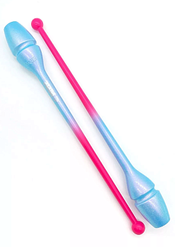 Булавы SASAKI М-34JKGH Galaxy Input-Rubber Clubs, 40,5 см, FRPxLIBU - розово-голубой