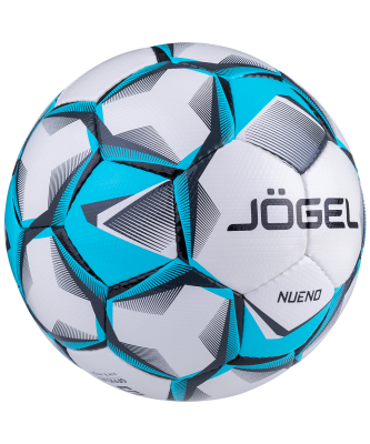 Мяч футбольный Jogel Nueno, белый-голубой-черный, размер 5