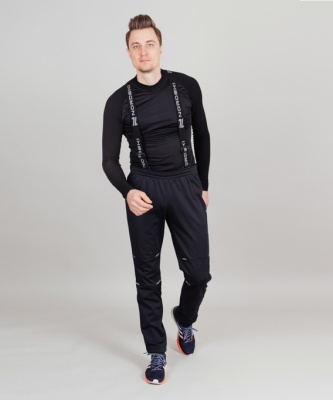 Разминочные мужские брюки NORDSKI Premium Black (NSM305100)