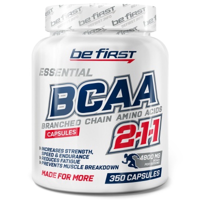 Be First - BCAA Capsules (БЦАА в капсулах) - 350 капсул в магазине Спорт - Пермь