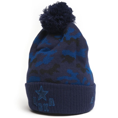 Шапка Atributika&Club ХК ЦСКА 18977, синяя, размер 55-58