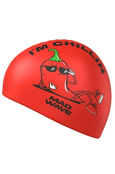 Шапочка для плавания силиконовая Mad Wave CHILLING, красная, M0553 15 0 05W в магазине Спорт - Пермь