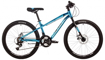 Велосипед NOVATRACK PRIME TY21, (24AHD.PRIME.13GBL4), 24", 18 скоростей,(рама 13), синий