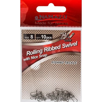 Вертлюг с застежкой Namazu, размер 8 (N-FT-RSNS8), (10шт)