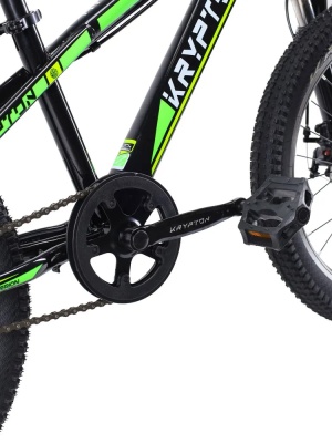 Велосипед Krypton Hyperion KH10BGY20HF, 20", 1 скорость, черный-зеленый в Магазине Спорт - Пермь