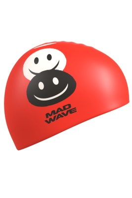 Шапочка для плавания детская силиконовая Mad Wave EMOJI M0573 08 0 05W в магазине Спорт - Пермь