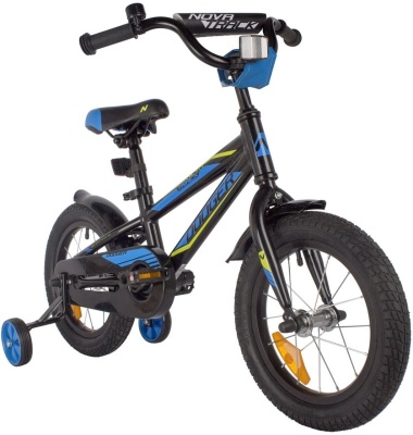 Велосипед NOVATRACK DODGER 14", алюминиевый, черный в Магазине Спорт - Пермь