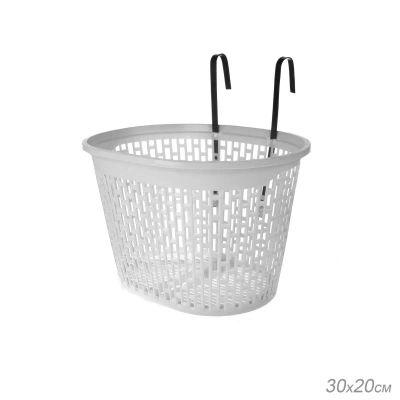 Корзина на велосипед пластиковая,COMIRON,  30,5*20,5см, серая в Магазине Спорт - Пермь