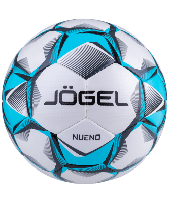 Мяч футбольный Jogel Nueno, белый-голубой-черный, размер 5